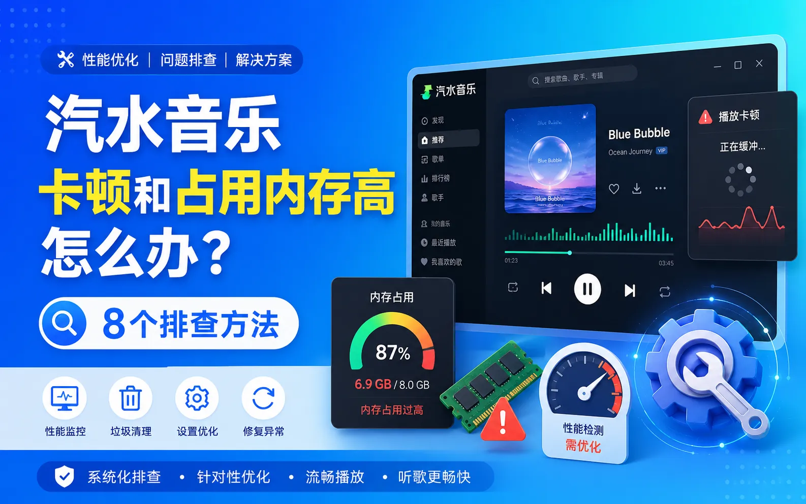 汽水音乐占用内存高