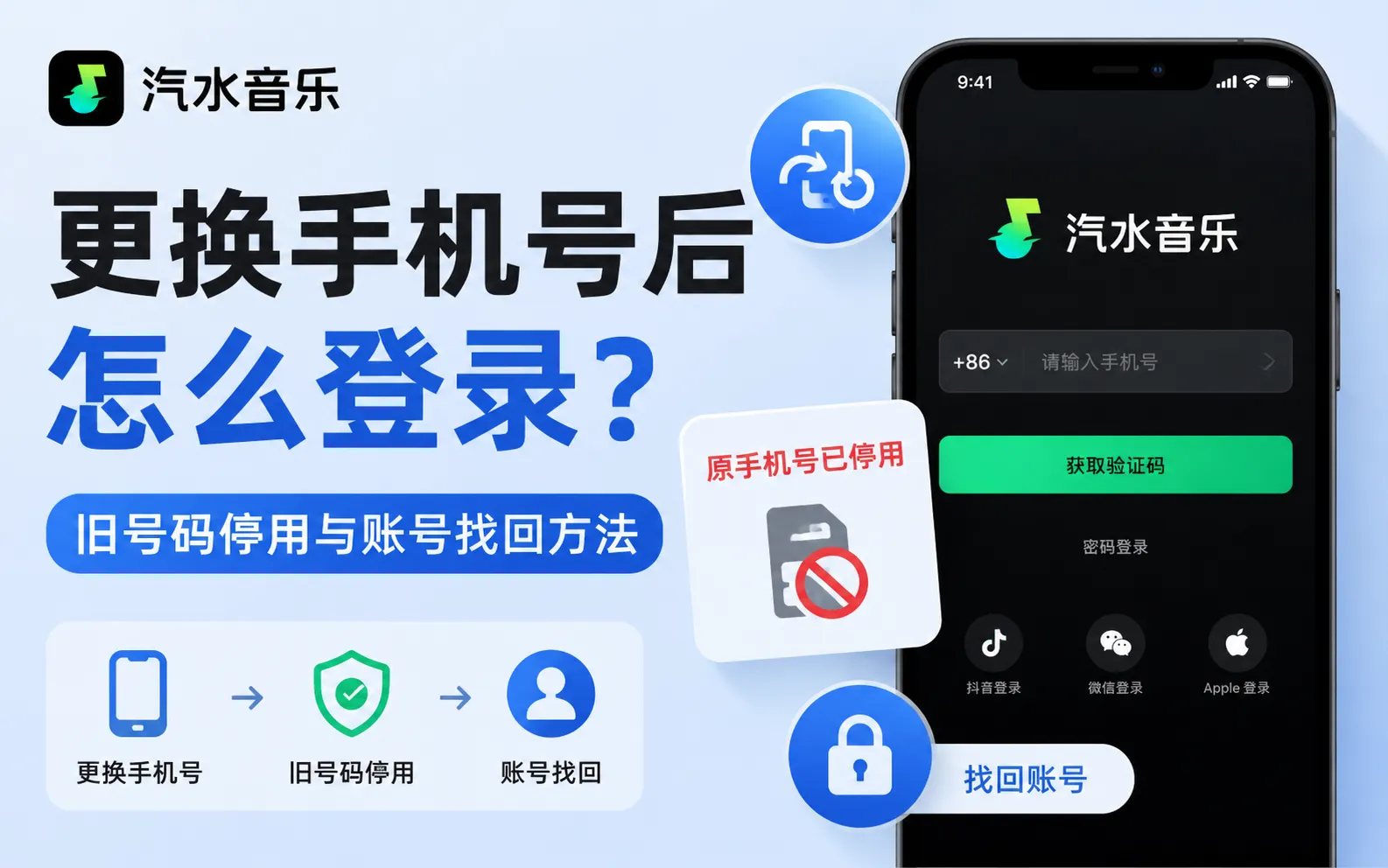 汽水音乐更换手机号登录